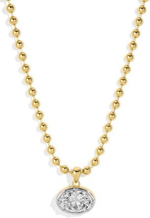 Lili Claspe Cleo Oval Pendant Necklace in Two Tone at Nordstrom