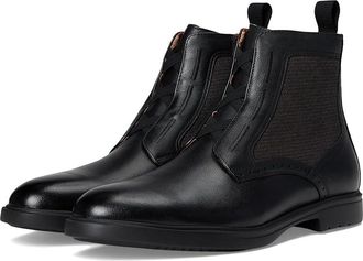 Stacy Adams Thompson Elastic Lace Inside Zip Boots Mens Boots Black : 10.5 M, Leather