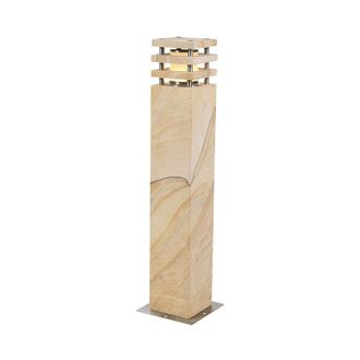 QAZQA Qazqa Moderno Baliza Moderna Beige 70cm Ip55 - Grumpy Piedra/cemento /acero Inoxidable Alargada Adecuado Para Led Max. 1 X 13 Watt