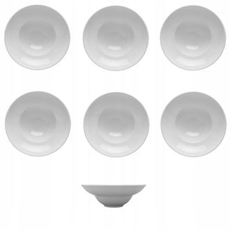 OEM Lubiana Kashub Juego De 6 Platos Hondos Para Ensalada De 26 Cm, Color Blanco
