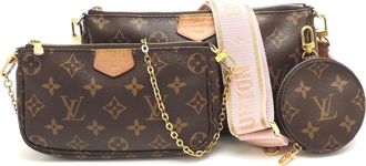 Louis Vuitton Brown Rose Clair Monogram Pochette Pouch (Pre-Owned)