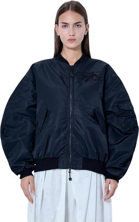 Cecilie Bahnsen Cbfeilan Technische Nylon Bomberjack - Dames - Bomber jackets - Zwart - L - Nylon - Jassen