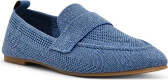 Anne Klein Womens Anne Klein Talia Loafers Blue Moc Toe Comfort Slip On Flats GAL1569