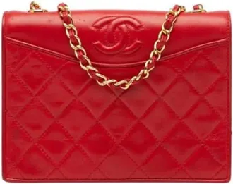 Chanel Pre-owned Cross Body Bags, female, Red, Size: ONE SIZE Pre-owned Vintage Leather Cross Body Bag