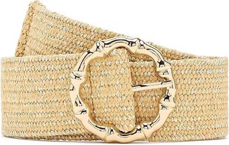 Lilly Pulitzer Arta Belt Womens Belts Gold Metallic : SM/MD, Straw