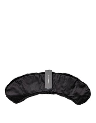 Dolce & Gabbana Womens Black Fur Shawl Neck Wrap Cover Collar Scarf Mink