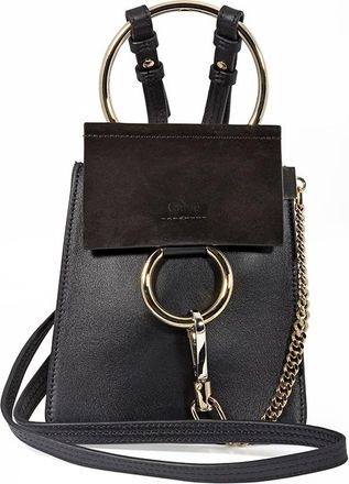 Chloé Faye Suede Calfskin Mini Bag - Black