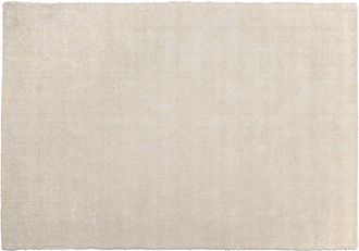Macabane Alfombra rectangular de 300 x 400 cm de lana rizada de color blanco