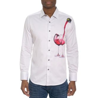 Robert Graham Date Night Button-Up Shirt in White at Nordstrom Rack, Size Xx-Large