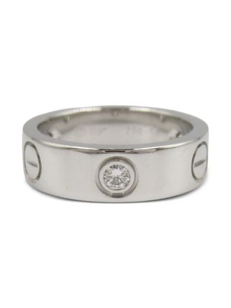 Cartier 2010s 18K white gold Love diamond ring - Grey