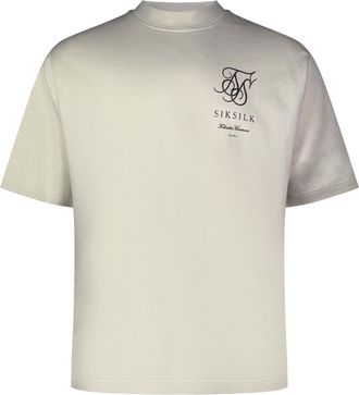Siksilk T-Shirt SIKSILK Siksilk T-Shirt Logo T-Shirt, Herren, Gr. XL, beige, Obermaterial: 100% Baumwolle CO., Shirts T-Shirt