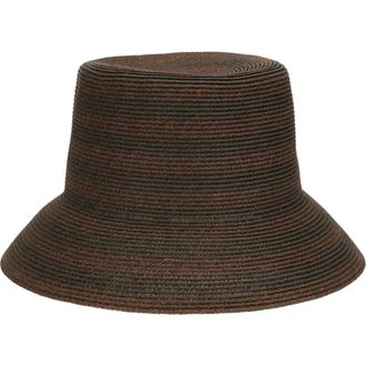 San Diego Hat Company Nova Ultrabraid Straw Bucket Hat in Brown at Nordstrom