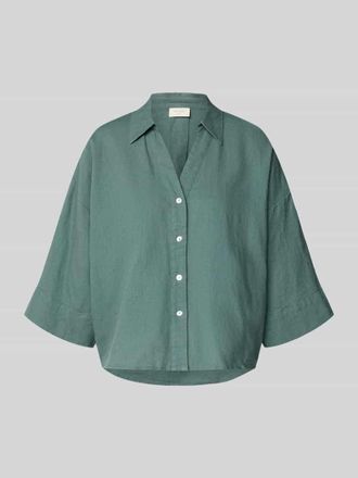 Freequent Boxy Fit Bluse mit V-Ausschnitt Modell Lava in Gruen, Gr&ouml;&szlig;e XXL