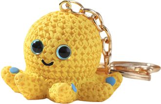 Generic Cute Octopus Charm- 3d Resin Sea Animal Keyring, Stylish Creature Wallet Pendant | Creative Marine Life Key Holder for Car Keys, Backpack, Purse, Acce