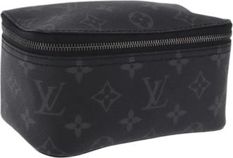 Louis Vuitton Vintage, unisex, Grijs, ONE Size, Pre-owned Monogram Eclipse Canvas Pouch