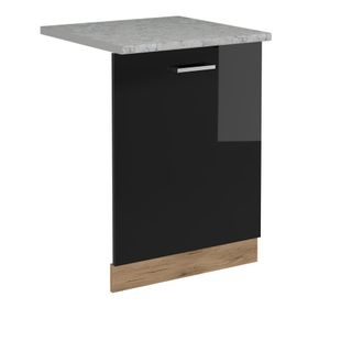 Vicco Panel Frontal Del Lavavajillas R-line, Negro Brillo Intenso, 60 Cm, Et M&aacute;rmol Vicco
