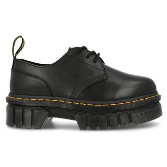 Dr. Martens Audrick 3-Eye Nappa Lux Leather Womens Lace Up Shoes - Black - Size:UK 6.5
