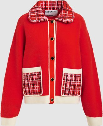 Essentiel Veste Joilu Rouge Bleu