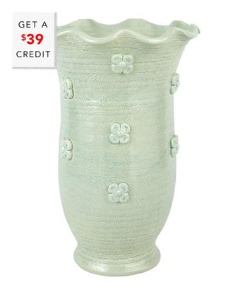 Vietri Vietri Giardino Di Fiori Celadon Tall Vase With $39 Credit