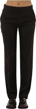Twinset Wijde Pijpen Broek - Dames - Straight fit broeken - Bruin - XL - Broeken