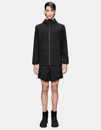 Rains Womens Rains Suva Hardshell Pocket Jacket - 01 Black - Size: 18/16