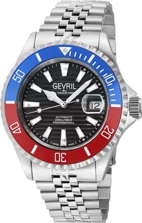 Gevril Group Chambers Automatic Black Dial Mens Watch 42606