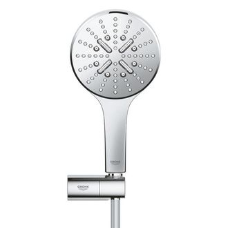 GROHE Rainshower SmartActive 130 Handdoucheset - 3 straalsoorten - rond - met houder - verstelbaar - gladde slang - 150cm - chroom