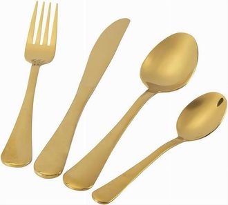 Trade Shop Trade Shop - Set Servizio Di Posate 24 Pezzi In Acciaio Inox Da Tavola Eleganti Per 6 Persone