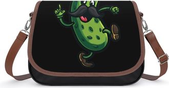 Generic Pickle Print Crossbody Bags for Women Shoulder Messenger Bag Purse Handbags