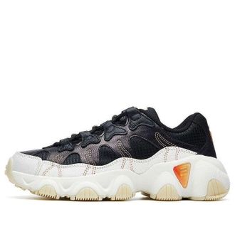 Fila (WMNS) FILA Jagger VNTG Running Shoes GS Black/White/Yellow F12W031402FBS
