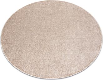 RugsX Rugsx - Moqueta Indus Beige 34 Llanura Mezcla Beige Circulo 133 Cm