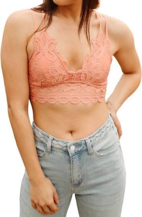 Anemone So This Is Love Bralette In Coral Haze