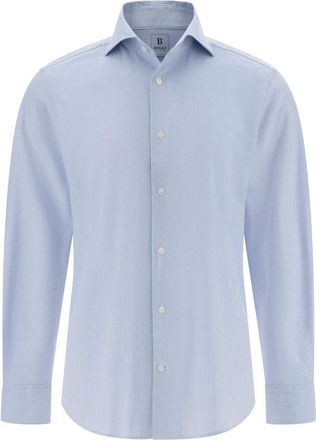 Boggi Milano Overhemden, Heren, Blauw, S, Katoen, Regular Fit Japans Jersey Polo Shirt