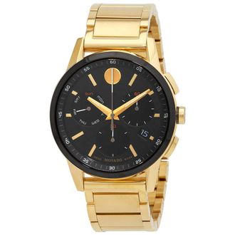Movado Museum Sport Chronograph Quartz Black Dial Mens Watch 0607803