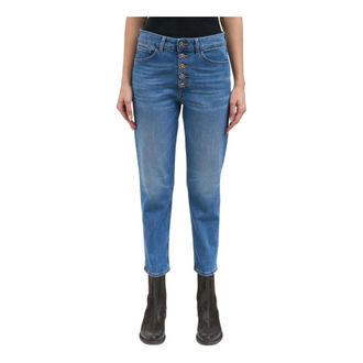 Dondup Cropped Jeans, female, Blue, Size: W27 Koons Loose Jeans