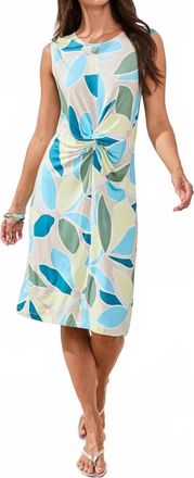 Tribal Printed Sleeveless Jersey Dress In Multicolor