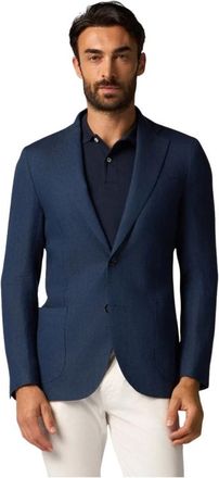 Brooks Brothers Linnen Blazer - Heren - Blazers - Blauw - 2XL - Linnen - Jassen
