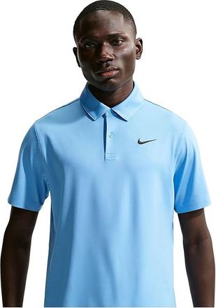 Nike Dri-FIT Good Polo Short Sleeve Solid Mens Clothing University Blue/Black : 2XL, Elastane/Polyester