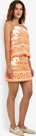 Trina Turk Marita Top in Orange Oasis at Nordstrom, Size 12