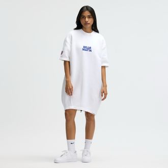 Nike Buffalo Bills Rivalries Collection Oversized Tech Fleece Nike Womens NFL Dress in White | 05AJ10A81-S4Z
