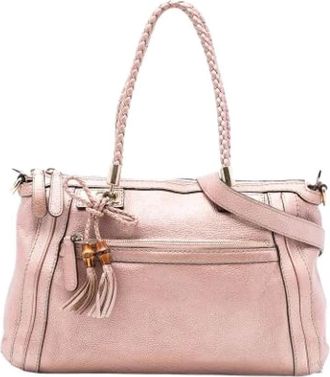 Gucci Pre-owned Handbags, female, Pink, Size: ONE SIZE Pre-owned Leather Handbag