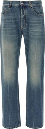 Alexander McQueen Straight Leg Jeans - Heren - Regular Fit Jeans - Blauw - L - Katoen - Jeans