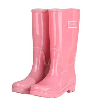 Generic Womens Wellies Outdoor Slip Mid Calf Rain Boots For Hiking Camping Daily Wear Comfortable Low Heel Fashionable Ladies Waterproof Thick Sole High Calf 