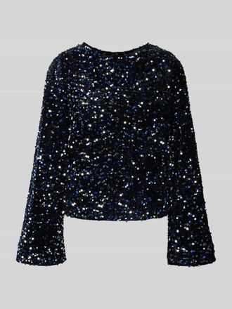 Pieces Regular Fit Langarmbluse mit Schleife Modell KAM in Black, Gr&ouml;&szlig;e XS