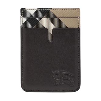 Burberry Wallets & Cardholders, male, Multicolor, Size: ONE SIZE Pop Magnetic Card Holder with Check Pattern