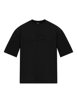 Dsquared2 logo-embroidered T-shirt - men - Cotton/Polyester - XXXL - Black