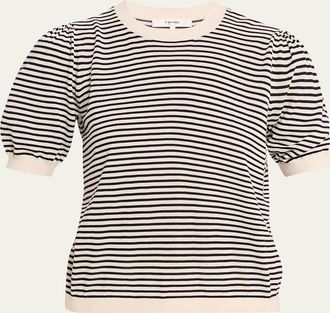 Frame Denim The Striped Gather Sweater