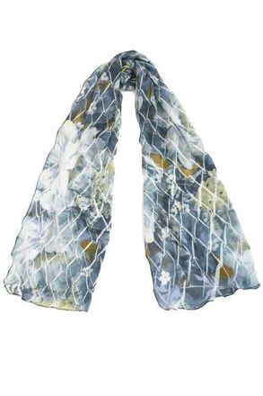 Komarov Floral Border Chiffon Shawl in Painted Petal at Nordstrom