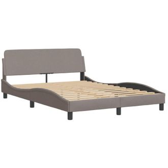 vidaXL Cama Sin Colch&oacute;n Tela Gris Taupe 140x190 Cm Vidaxl