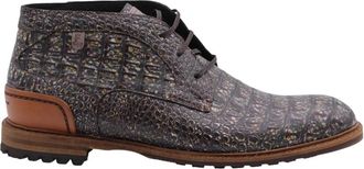 Floris Van Bommel Su&egrave;de Enkellaars Crepezool - Heren - Veterlaarzen - Bruin - 45 EU - Su&egrave;de - Schoenen